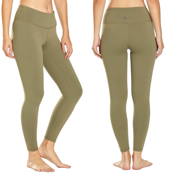 Prana Womens Size Small Pillar Leggings 7/8 Yoga Green Full Length Mid Rise - Picture 5 of 5